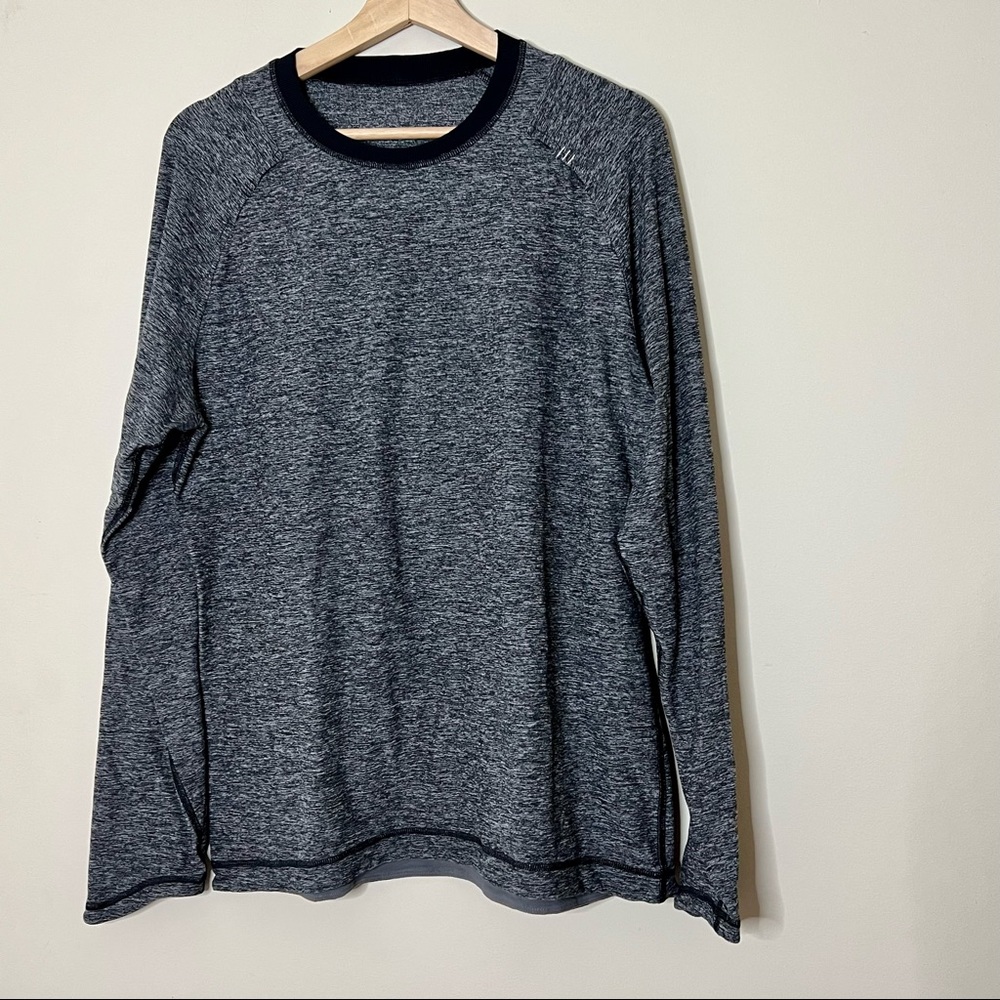 Men Lululemon Athletica Gray Long Sleeve Shirt Large